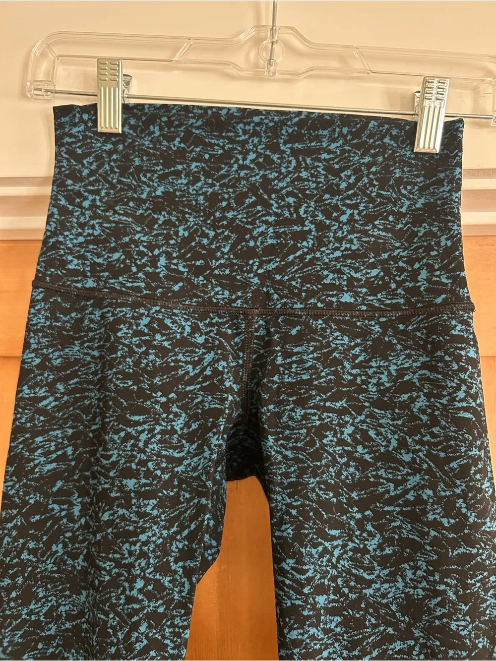 Lululemon Wunder Under High-Rise Leggings Blue Black Print Size 4